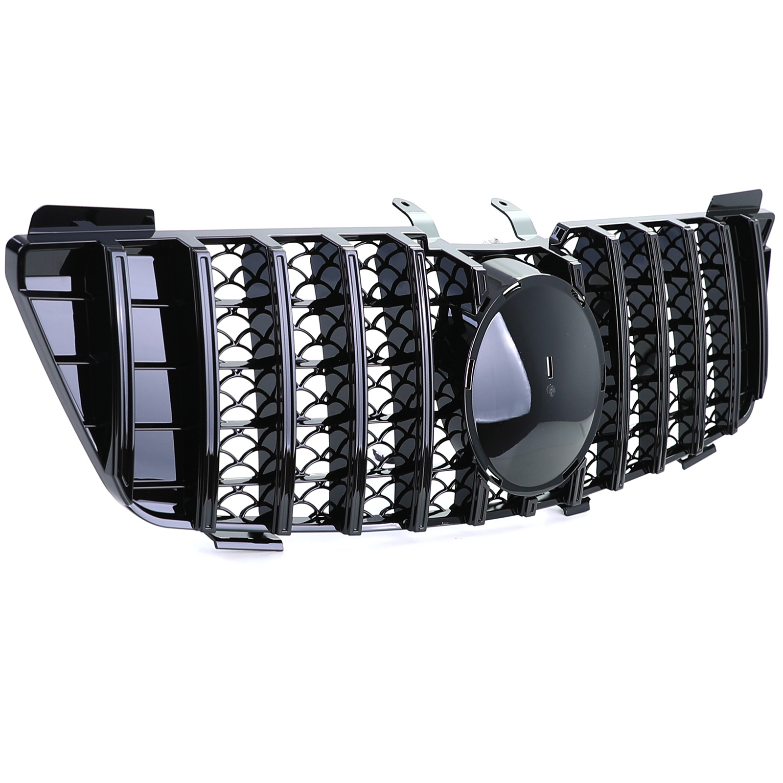 Sport radiateurgrill geschikt voor Mercedes M Klasse ML W164 05-08 - Sportieve uitvoering - Glanzend zwart