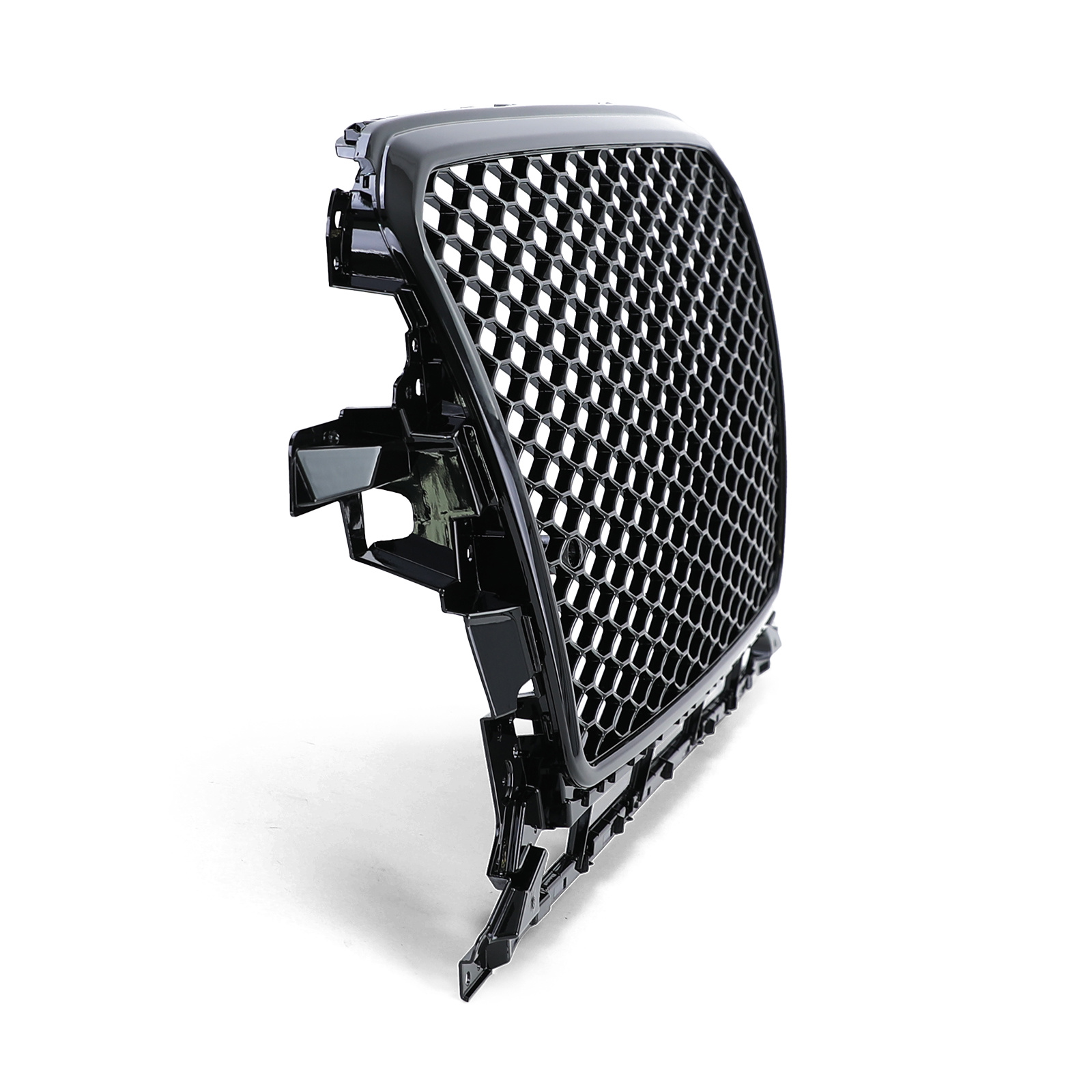 Radiateurgrill geschikt voor Audi Q5 8R 12-16 - Honingraat sportlook - Zwart glanzend