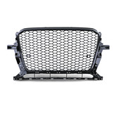 Radiateurgrill geschikt voor Audi Q5 8R 12-16 - Honingraat sportlook - Zwart glanzend