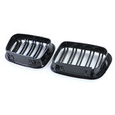 Radiateurgrille - BMW E46 Limo Touring - dubbele stang - glans zwart