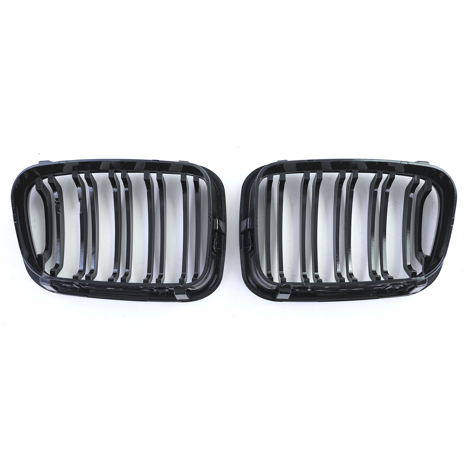 Radiateurgrille geschikt voor BMW E46 Limo Touring - dubbele stang - glans zwart