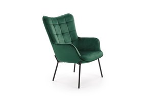 CASTEL - fauteuil - stof - 71x97x79 cm - groen zwart