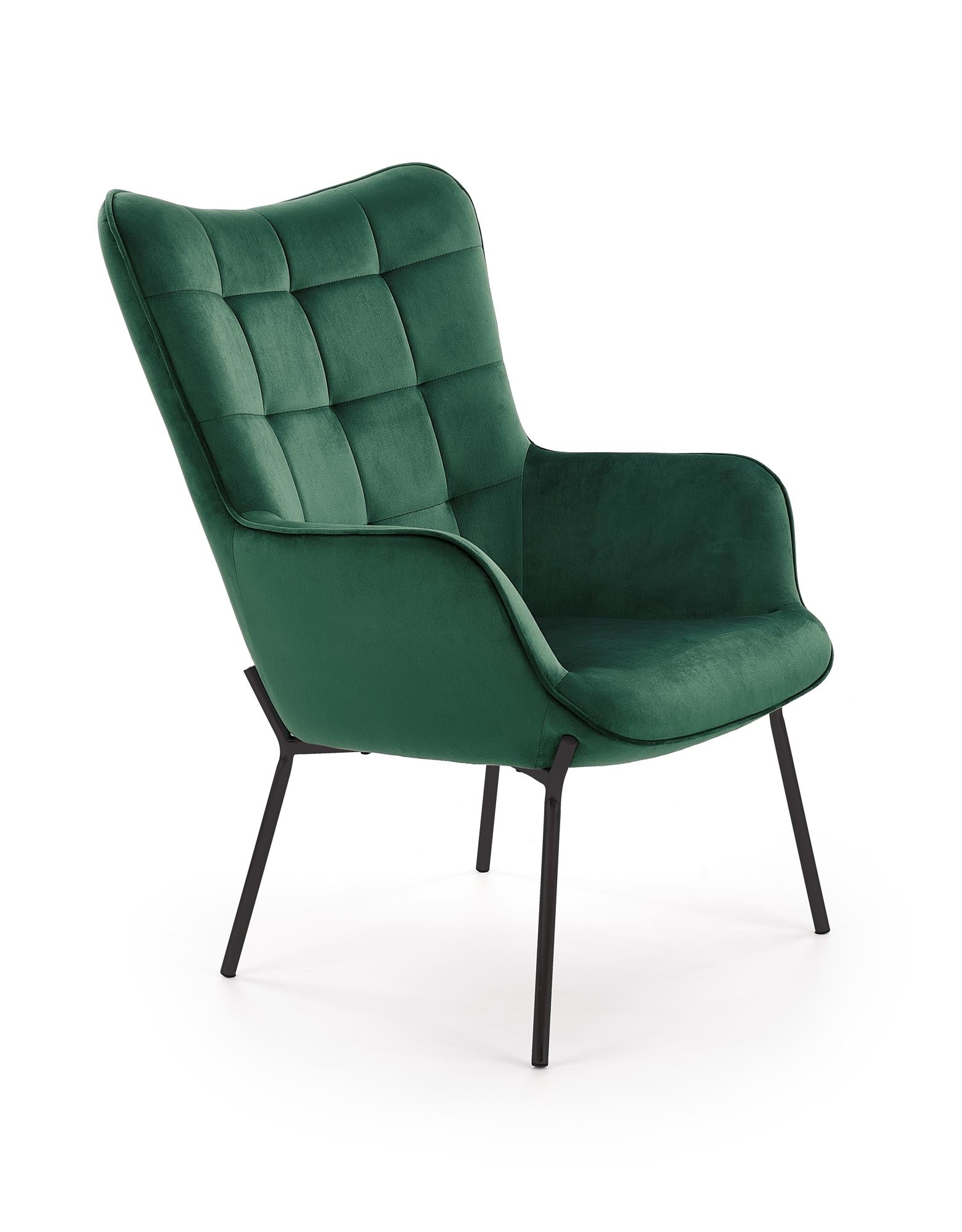 CASTEL - fauteuil - stof - 71x97x79 cm - groen zwart