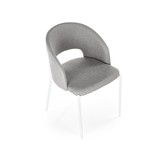 Eettafel stoel - stof - 51x77x57 cm - grijs