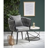 AVATAR - wave stoel - stof - 67x77x55 cm - grijs