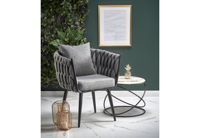 AVATAR - wave stoel - stof - 67x77x55 cm - grijs