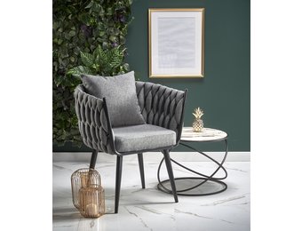 AVATAR - wave stoel - stof - 67x77x55 cm - grijs