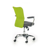 ANDY - kinder bureaustoel - stof - 56x87-95x56 cm - grijs limoen