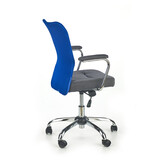 ANDY - kinder bureaustoel - stof - 56x87-95x56 cm - grijs blauw