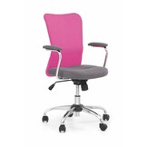 ANDY - kinder bureaustoel - stof - 56x87-95x56 cm - grijs roze