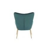 CASTEL - fauteuil - stof - 71x97x79 cm - groen goud
