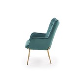 CASTEL - fauteuil - stof - 71x97x79 cm - groen goud