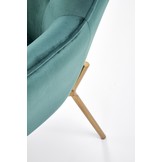 CASTEL - fauteuil - stof - 71x97x79 cm - groen goud
