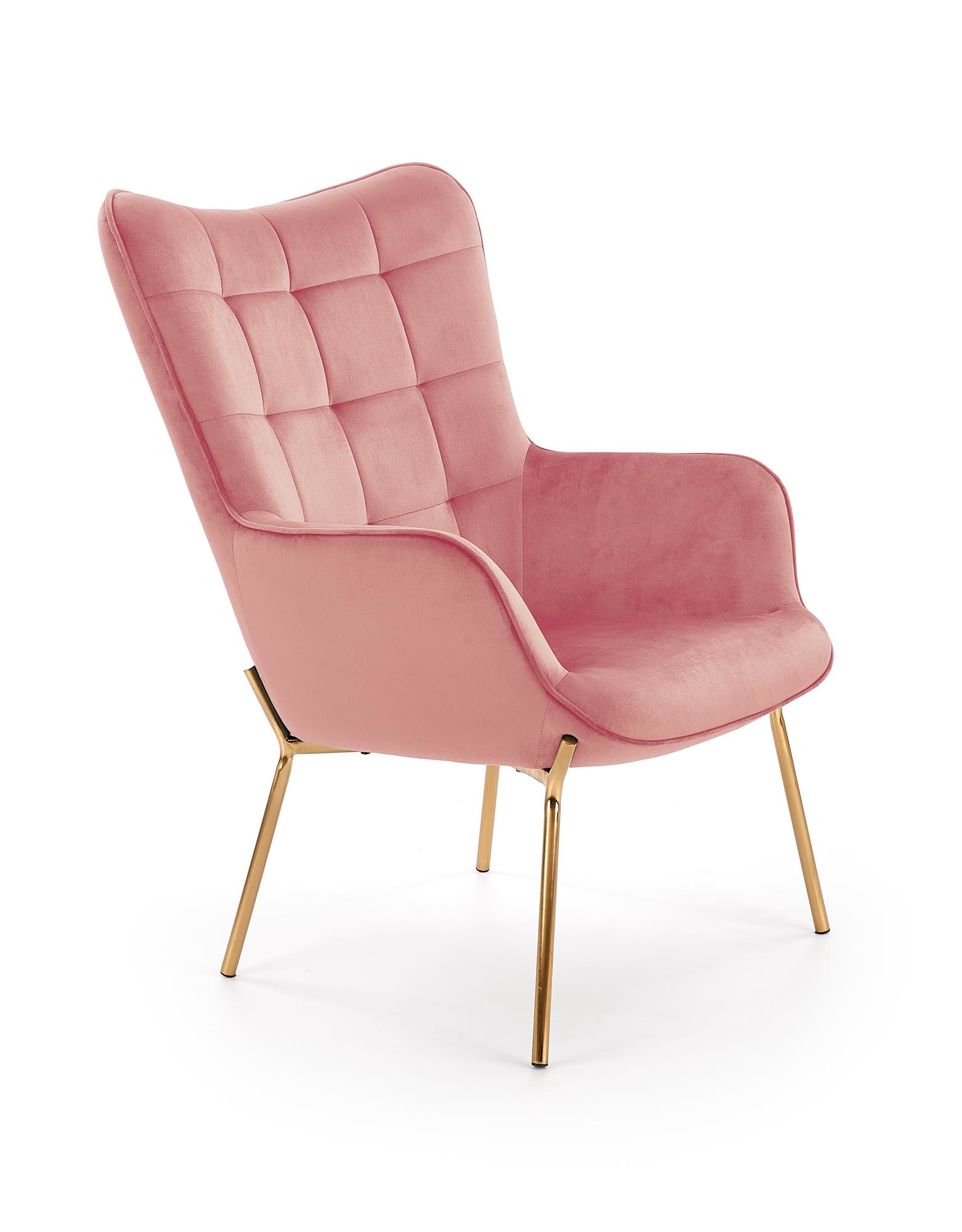 CASTEL - fauteuil - stof - 71x97x79 cm - roze goud