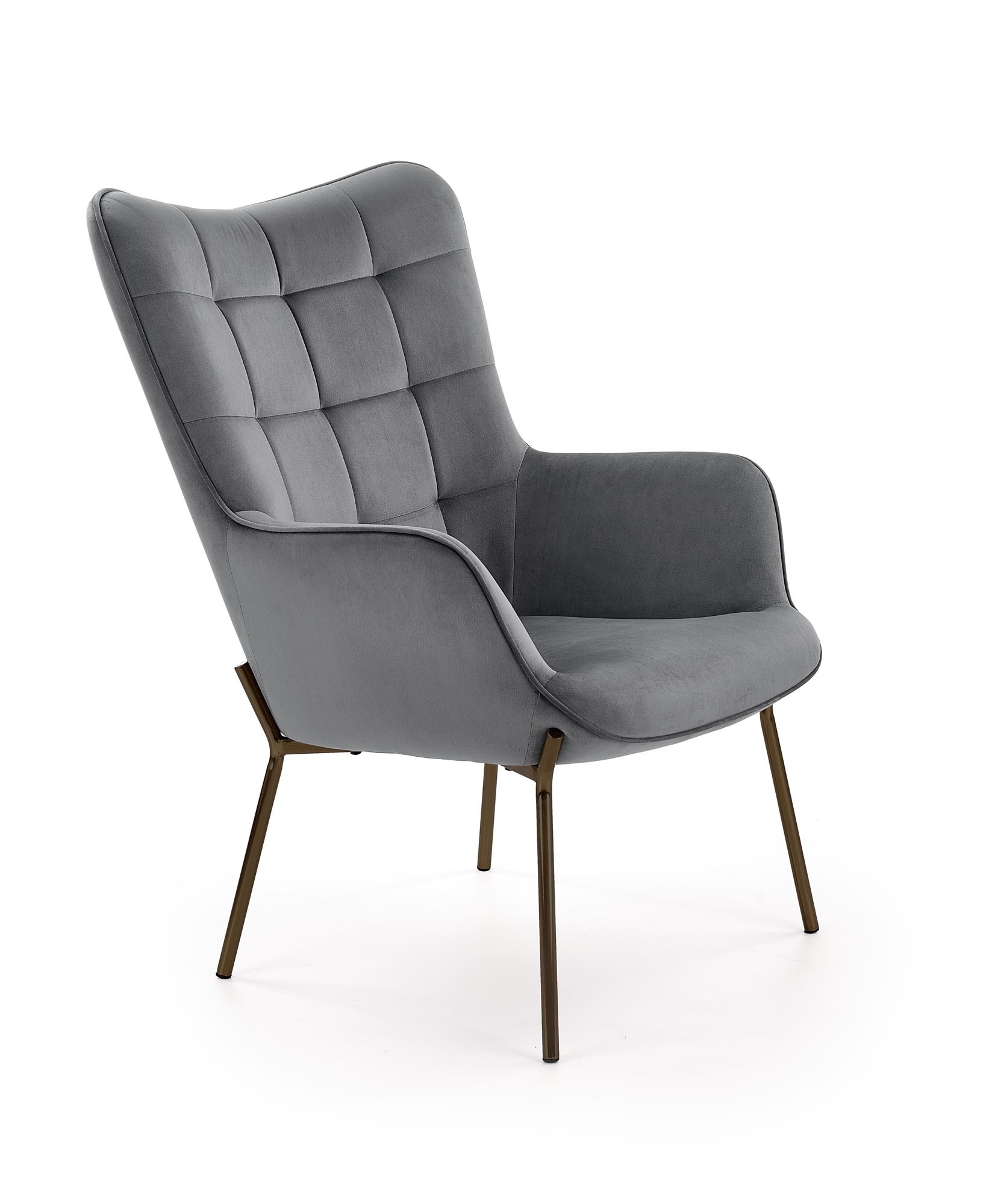 CASTEL - fauteuil - stof - 71x97x79 cm - grijs zwart