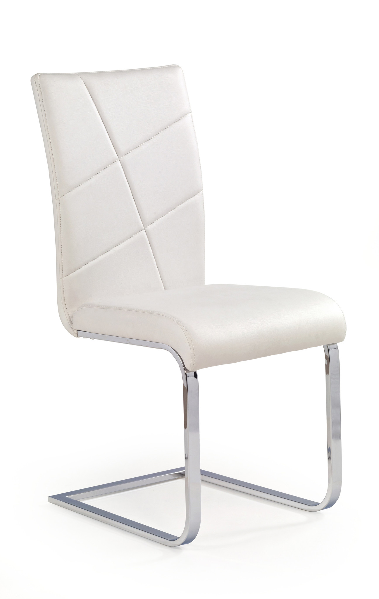 Eettafel stoel - eco leer - 44x96x48 cm - wit