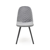 Eettafel stoel - fluwelen stof - 45x82x57 cm - grijs