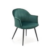 Eettafel stoel - fluwelen stof - 67x84x62 cm - groen