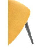 Eettafel stoel - stof - 48x85x62 cm - mosterd donkergrijs