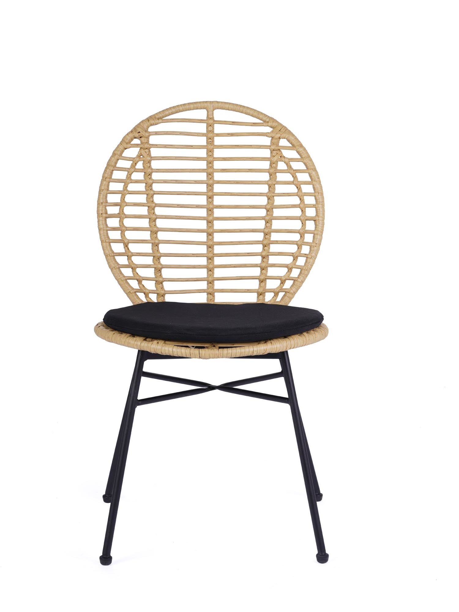 Rotan - stoel - synthetisch rotan - 48x90x57 cm - zwart