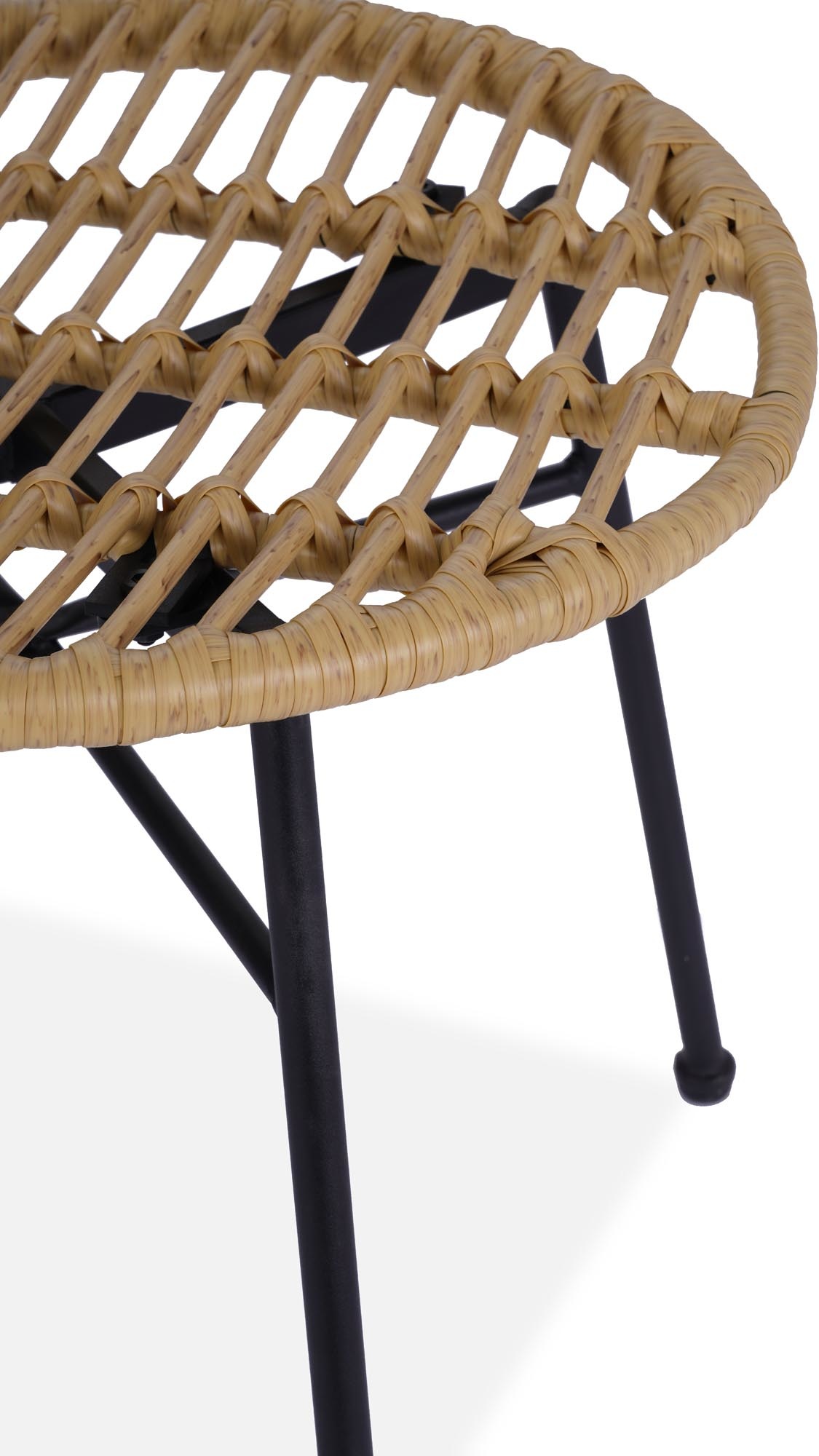 Rotan - stoel - synthetisch rotan - 48x90x57 cm - zwart