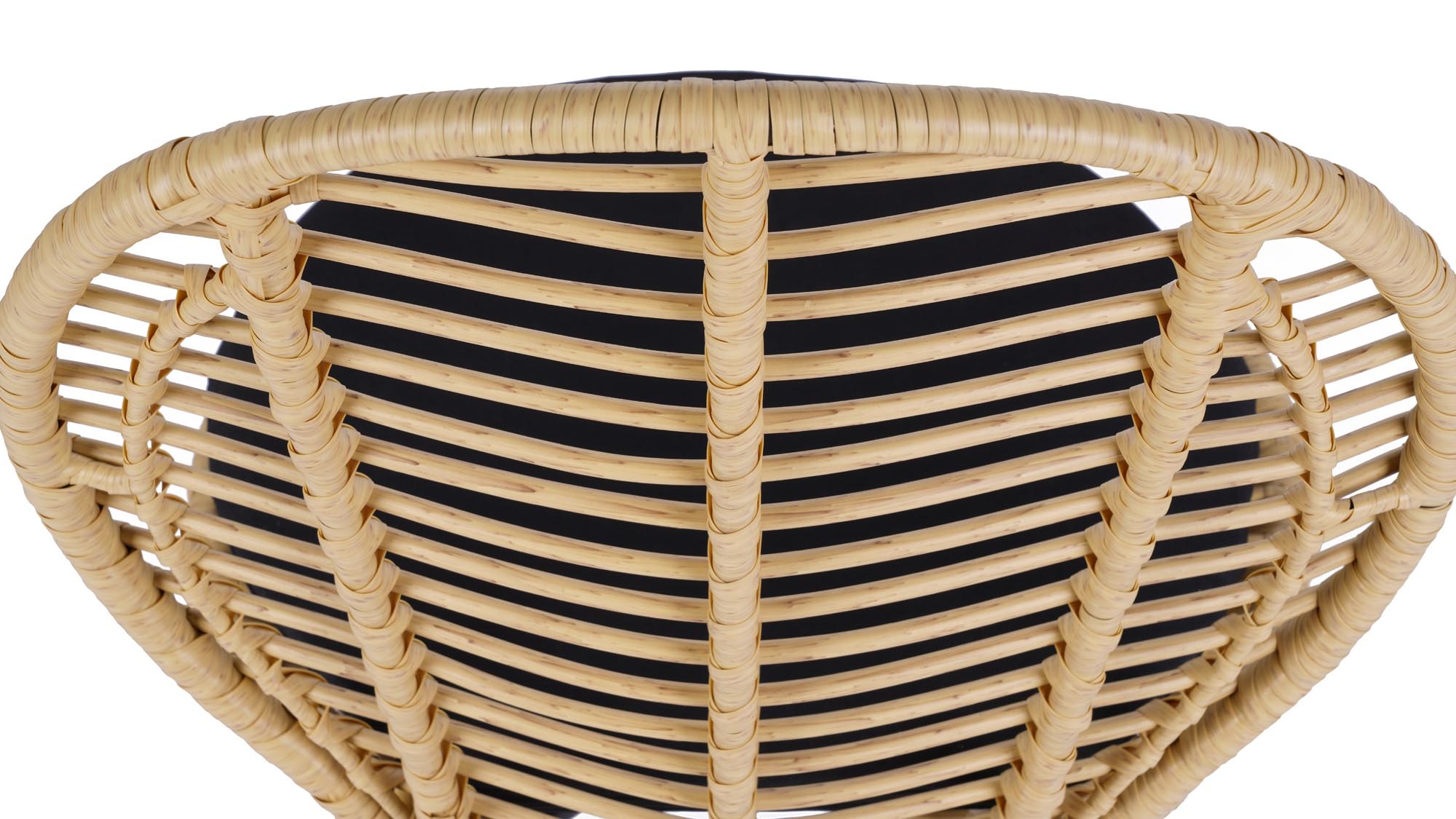Rotan - stoel - synthetisch rotan - 48x90x57 cm - zwart