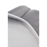 Eettafel stoel - fluwelen stof - 49x91x60 cm - grijs