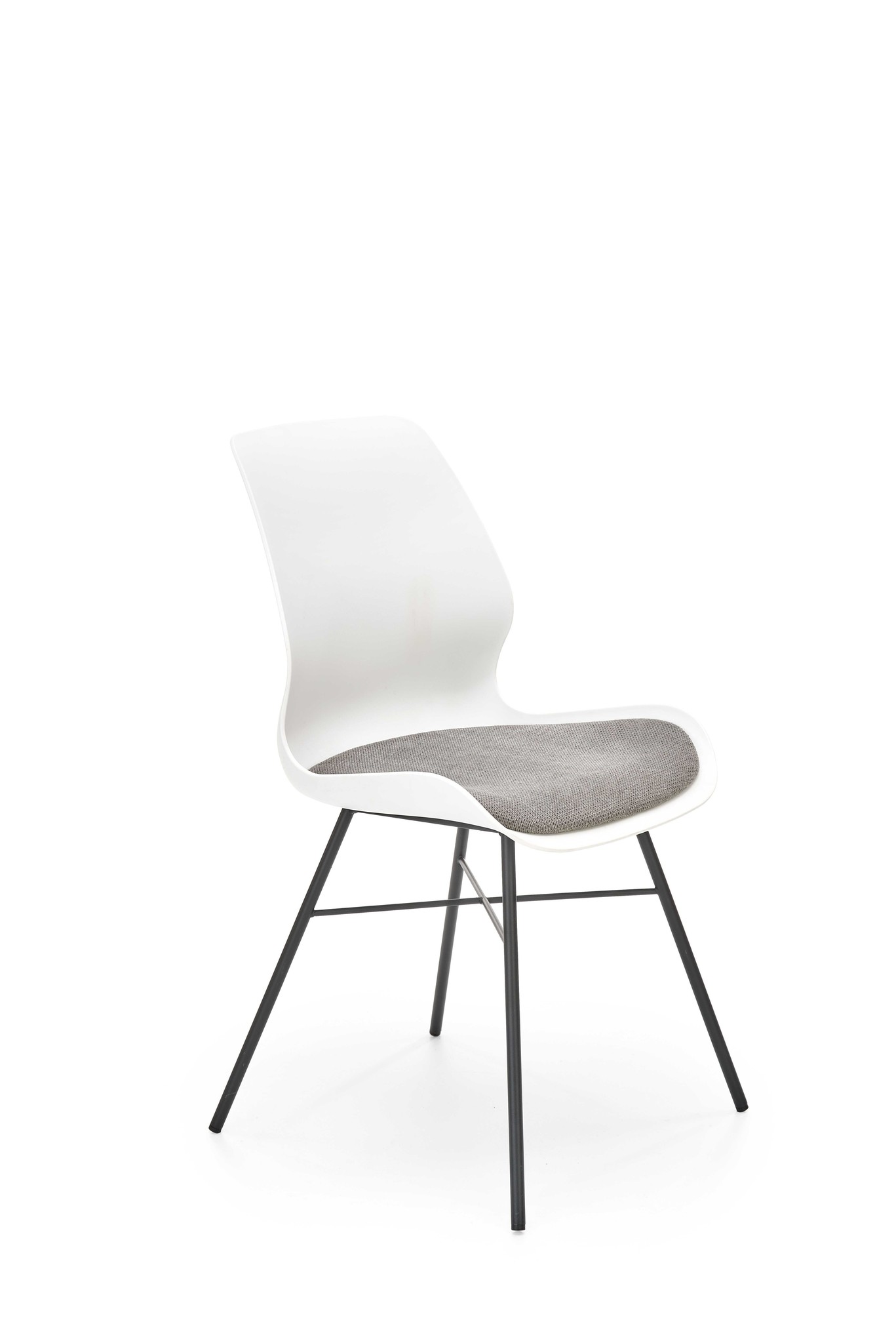 Eettafel stoel - stof - 47x86x55 cm - grijs