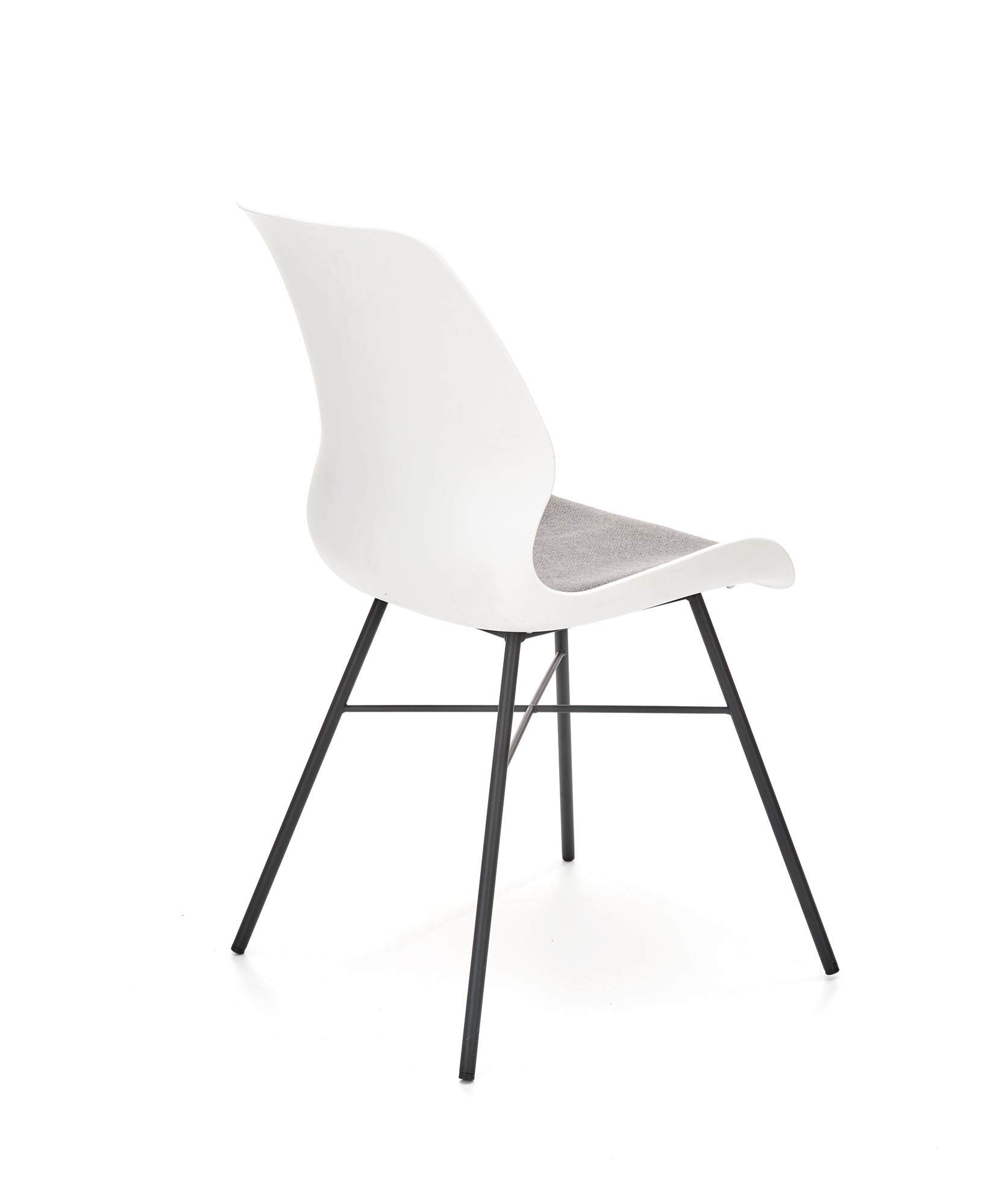 Eettafel stoel - stof - 47x86x55 cm - grijs