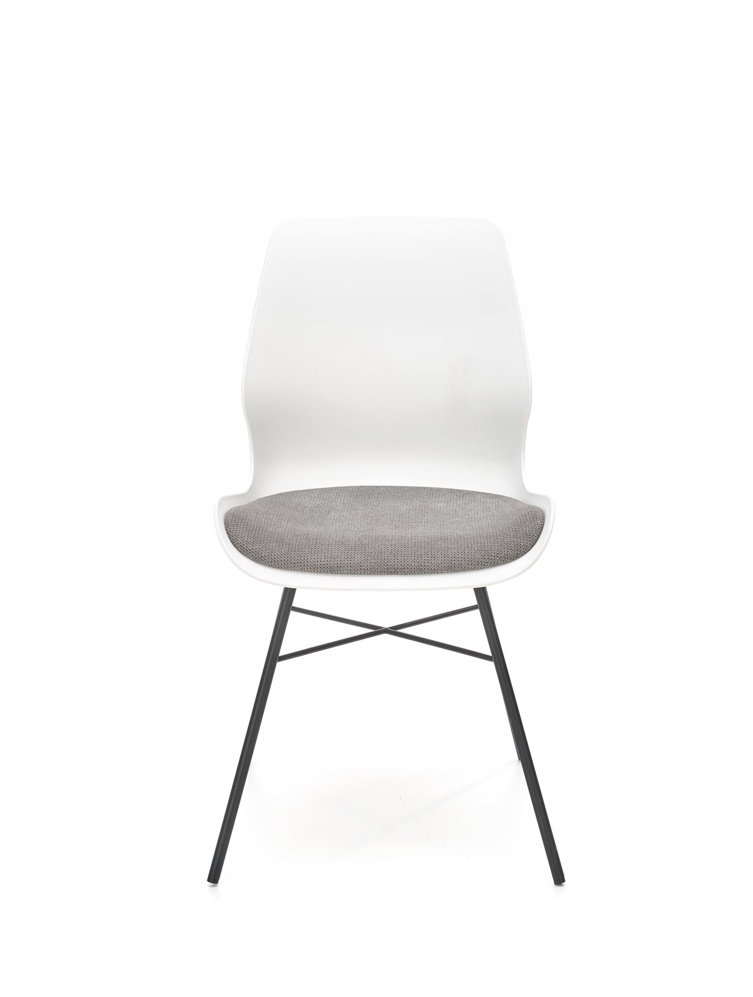 Eettafel stoel - stof - 47x86x55 cm - grijs