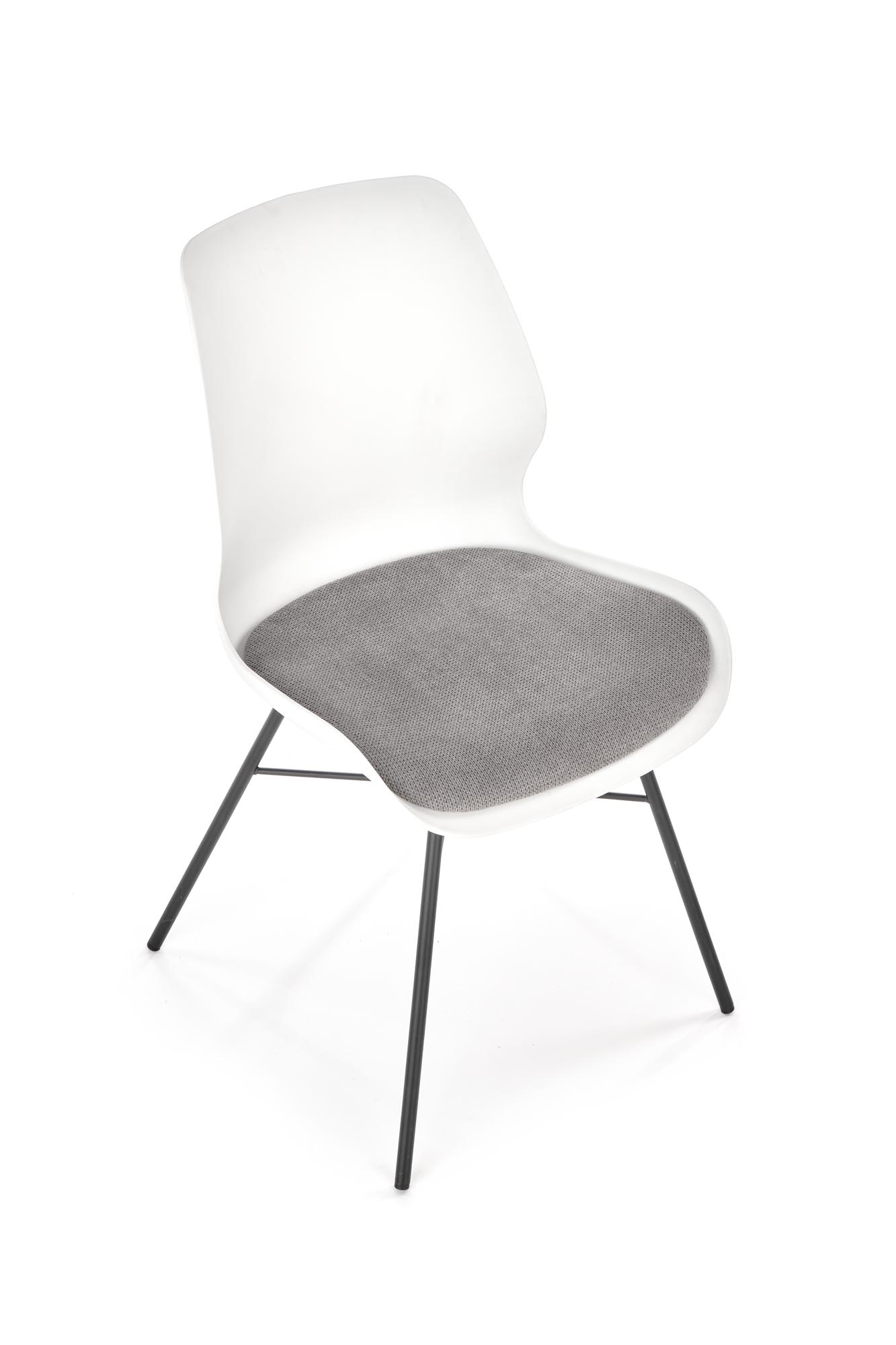 Eettafel stoel - stof - 47x86x55 cm - grijs