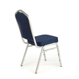 Eettafel stoel - stof - 45x93x48 cm - blauw