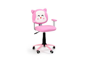 KITTY - kinder bureaustoel - eco leer - 54x76-86x49 cm - roze