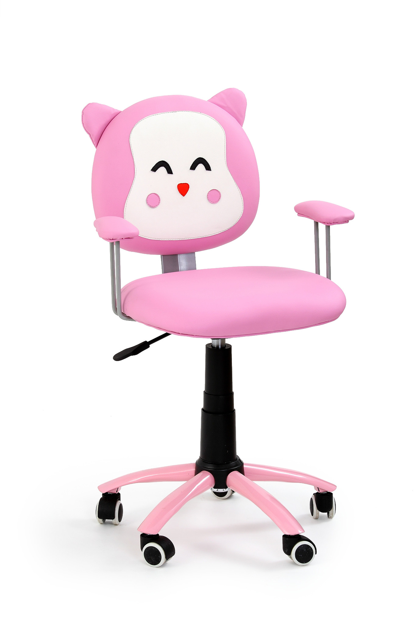 KITTY - kinder bureaustoel - eco leer - 54x76-86x49 cm - roze