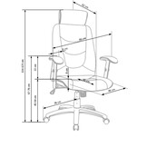 STILO - bureaustoel - eco leer - 66x116-125x62 cm - zwart