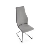 Eettafel stoel - fluwelen stof - 44x96x63 cm - grijs