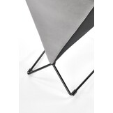 Eettafel stoel - fluwelen stof - 44x96x63 cm - grijs