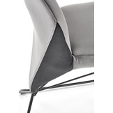 Eettafel stoel - fluwelen stof - 44x96x63 cm - grijs