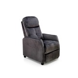FELIPE - relaxfauteuil - uitklapbaar - zwart