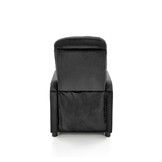 FELIPE - relaxfauteuil - uitklapbaar - zwart