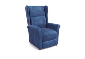 AGUSTIN - relaxfauteuil - uitklapbaar - marineblauw