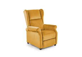 AGUSTIN - relaxfauteuil - uitklapbaar - mosterdgeel