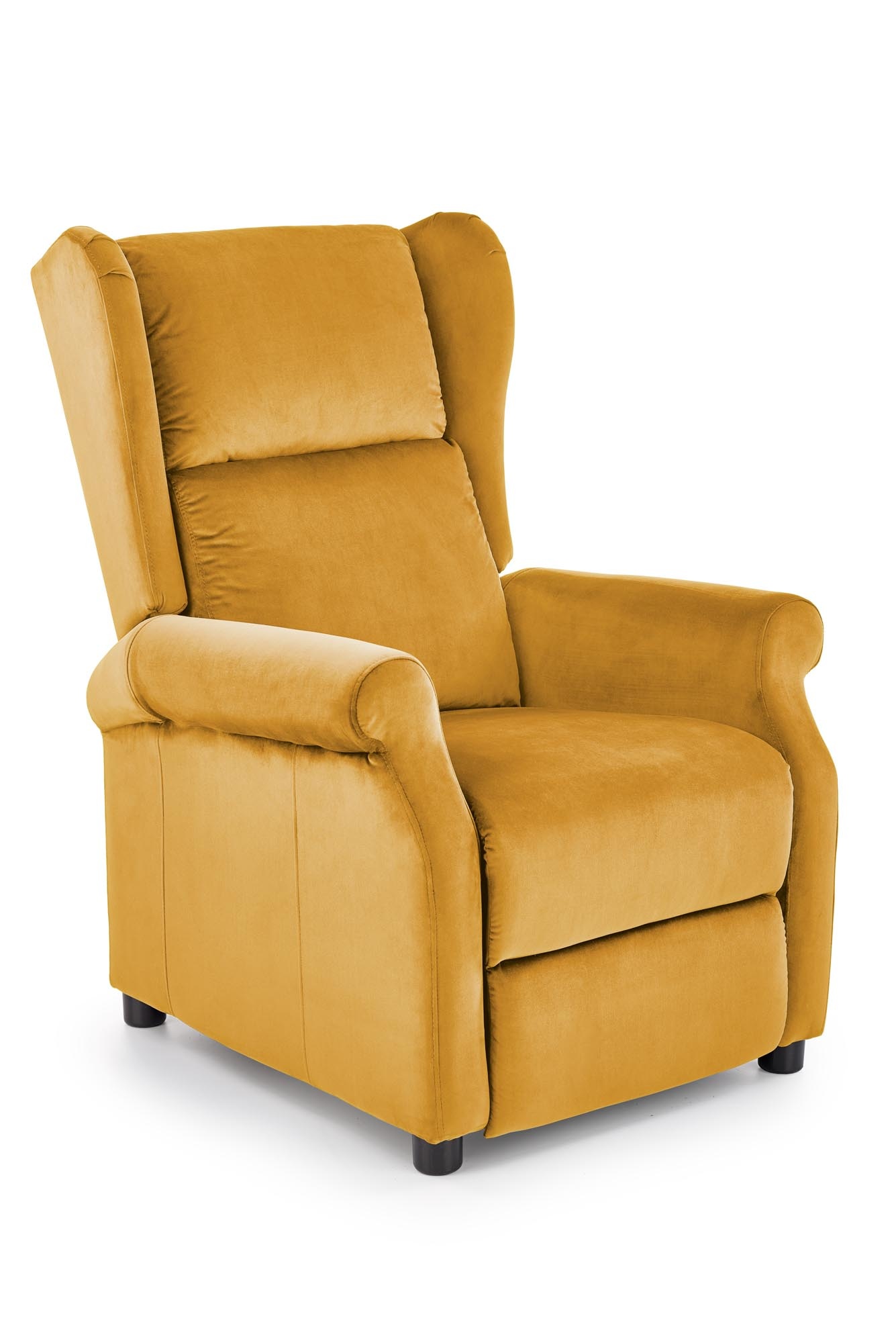 AGUSTIN - relaxfauteuil - uitklapbaar - mosterdgeel