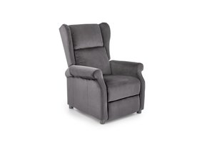 AGUSTIN - relaxfauteuil - uitklapbaar - grijs
