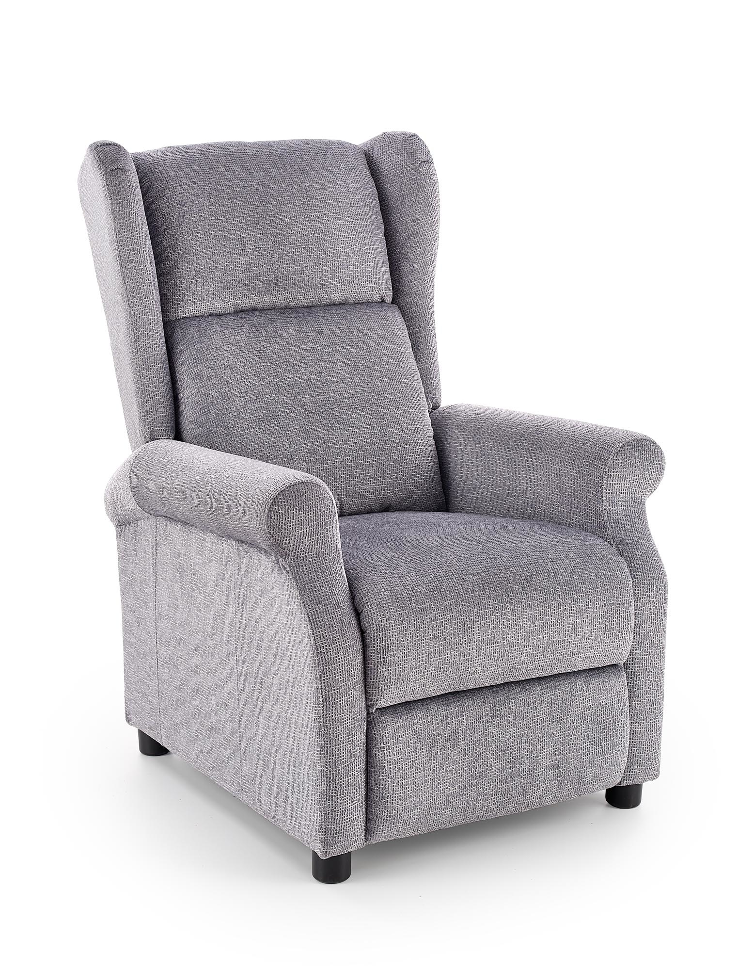 AGUSTIN - relaxfauteuil - uitklapbaar - grijs