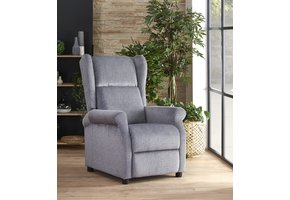 AGUSTIN - relaxfauteuil - uitklapbaar - grijs