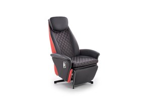 CAMARO - relaxfauteuil - uitklapbaar - zwart rood