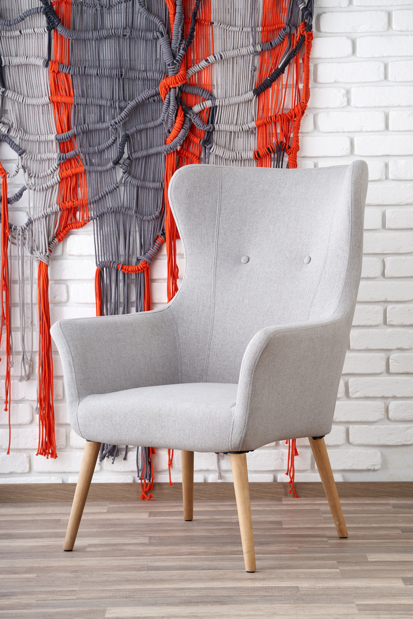 COTTO - relaxfauteuil - 73x76x99 cm - lichtgrijs