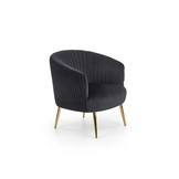 CROWN - relaxfauteuil - klassiek - 78x72x80 cm - zwart