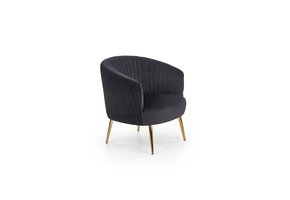 CROWN - relaxfauteuil - klassiek - 78x72x80 cm - zwart